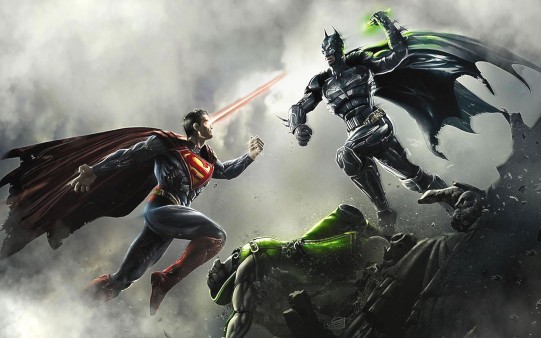 Lucha entre Superhéroes. Batman VS Superman.